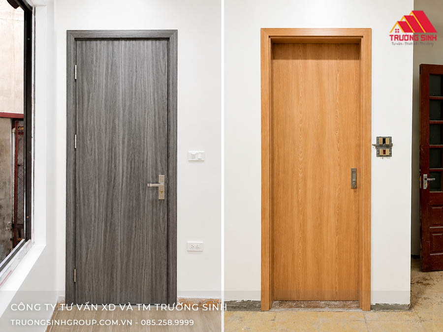 Mẫu cửa nhựa Composite trơn phẳng